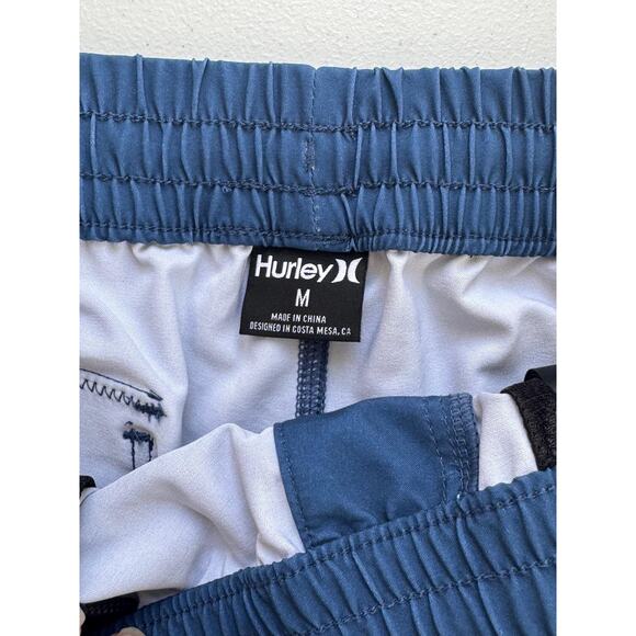 Hurley Shorts Mens Medium Blue Green Phantom Swim Trunks Ombre Surd Water Sports - Picture 12 of 16